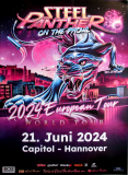 STEEL PANTHER - 2024 - Live In Concert - European Tour - Poster - Hannover