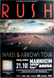 RUSH - 2007 - Live In Concert - Snakes & Arrows Tour Poster - Mannheim
