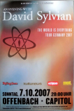 SYLVIAN, DAVID - JAPAN - 2007 - Concert - The World is...Tour - Poster - Offenbach