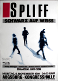 SPLIFF - 1984 - Live In Concert - Schwarz Auf Weiss Tour - Poster - Augsburg