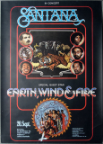 SANTANA - 1975 - Earth Wind & Fire - Live In Concert - Poster - Frankfurt