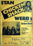 BROKEN GLASS - 1975 - Stan Webb - Chicken Shack - Concert - Poster - Augsburg