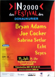 DONAUKURIER - 2000 - Bryan Adams - Joe Cocker - Echt - Poster - Ingolstadt A2