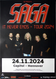 SAGA - 2024 - Live In Concert - It Never Ends Tour - Poster - Hannover