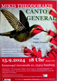 THEODORAKIS, MIKIS - 2024 - In Concert - Canto General Tour - Poster - Hamburg