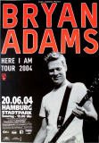 ADAMS, BRYAN - 2004 - Live In Concert - Here I Am Tour - Poster - Hamburg - B