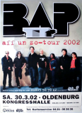 BAP - Niedecken - 2002 - Live In Concert - Aff un Zo Tour - Poster - Oldenburg - B