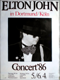 JOHN, ELTON - 1986 - Live In Concert Tour - Poster - Dortmund / Kln