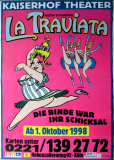 LA TRAVIATA - Walter Bockmayer - 1998 - die Bine war ihr... Poster - Kln