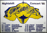COMMODORES - 1985 - Live In Concert - Nightshift Tour - Poster