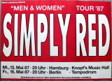 SIMPLY RED - 1987 - Live In Concert - Men & Woman Tour - Poster