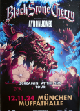 BLACK STONE CHERRY - 2024 - In Concert - Screamin at... Tour - Poster - Mnchen