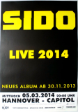 SIDO - 2014 - Live in Concert - Poster - Hannover