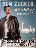 ZUCKER, BEN - 2018 - Live in Concert - Na Und Tour - Poster - Hannover