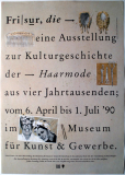 DIE FRISUR - 1990 - Ausstellung - Haarmode aus 4 Jahrtausenden - Poster - Hamburg