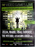 VIDEO GAMES LIVE - 2018 - Zelda - Mario - Final Fantasy - Poster - Signiert - MG