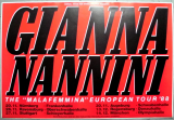 NANNINI, GIANNA - 1988 - In Concert - Malafemmina European Tour - Poster - A