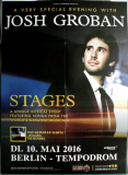 GROBAN, JOSH - 2016 - Live In Concert - Stages Tour - Poster - Berlin