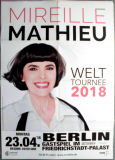 MATHIEU, MIREILLE - 2018 - Live In Concert - Welt Tour - Poster - Berlin