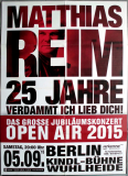 REIM, MATTHIAS - 2015 - Live In Concert - 25 Jahre Verdammt...Tour - Poster - Berlin