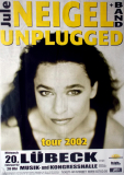 JULE NEIGEL BAND - 2002 - Live in Concert - Unplugged Tour - Poster - L�beck