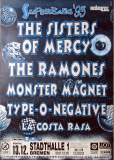 SUPER BANG - 1993 - Sisters of Mercy - Ramones - Type-O - Poster - Bremen