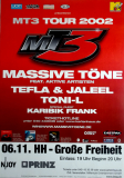 MT3 - 2002 - In Concert - Massive Tne - Tefla & Jaleel - Poster - Hamburg