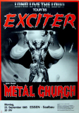 EXCITER - 1985 - Metal Church - Live In Concert Tour - Poster - Essen