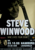 WINWOOD, STEVE - 2008 - Plakat - In Concert - Nine Lives Tour - Poster - Hamburg