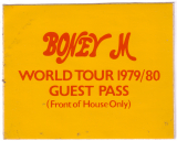 BONEY M - 1979/80 - Pass - Gste - Guest - World Tour
