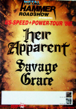 HEIR APPARENT - 1986 - In Concert - Savage Grace - Metal Hammer Tour - Poster