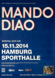 MANDO DIAO - 2014 - Konzertplakat - Concert - Aelita - Tourposter - Hamburg