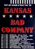 KANSAS - 1996 - Bad Company - Concert - Can't Get Enough... Tour - Poster