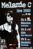 MELANIE C - SPICE GIRLS - 2005 - In Concert - Beautiful Intentions Tour - Poster