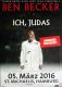 BEN BECKER - 2016 - Plakat - In Concert - Ich Judas Tour - Poster - Hamburg