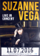 VEGA, SUZANNE - 2016 - Plakat - Live In Concert Tour - Poster - Wuppertal