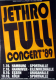 JETHRO TULL - 1989 - Live In Concert - Rock Island Tour - Poster