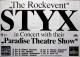STYX - 1981 - Tourplakat - In Concert - Paradise Theatre - Tourposter