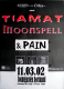 TIAMAT - 2002 - Plakat - Moonspell - Pain - In Concert Tour - Poster - Dortmund