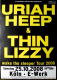 URIAH HEEP - 2008 - Thin Lizzy - Concert - Wake the Sleeper Tour - Poster - Kln
