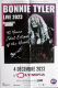 TYLER, BONNIE - 2023 - Live In Concert Tour - Poster - Paris - SIGNED!!