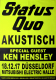 STATUS QUO - 2017 - Ken Hensley - Concert - Akustisch Tour - Poster - Dsseldorf