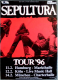 SEPULTURA - 1996 - Live in Concert - Roots Tour - Poster - A
