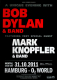 DYLAN, BOB - KNOPFLER - 2011 - Konzertplakat - Concert - Tourposter - Hamburg