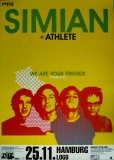 SIMIAN - 2002 - Athlete - Concert - We Are Your Friend Tour - Poster - Hamburg