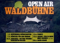 WALDBHNE OPEN AIR - 1983 - Plakat - Oldfield - Bowie - Baez - Poster - Berlin