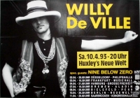 DE VILLE, WILLY - 1993 - Nine Below Zero - In Concert Tour - Poster - Berlin