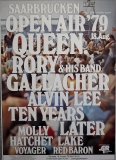 SAARBRÜCKEN OPEN AIR - 1979 - Plakat - Queen - Günther Kieser - Poster
