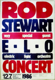STEWART, ROD - ELECTRIC LIGHT ORCHESTRA - 1986 - In Concert - Poster