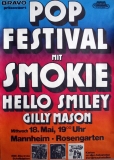 POP FESTIVAL - 1977 - Smokie - Hello - Smiley - Gilly Mason - Poster - Mannheim